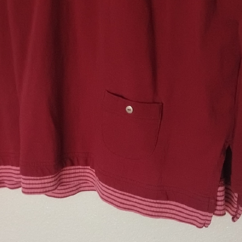White Stag Deep Red Button Down Top - Picture 3 of 5